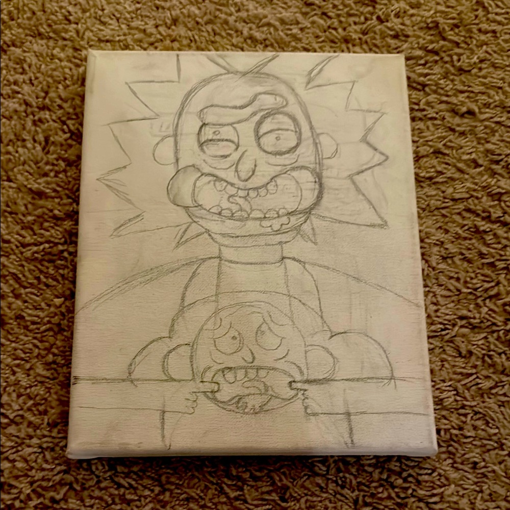 Abstract Sketch Canvas Art